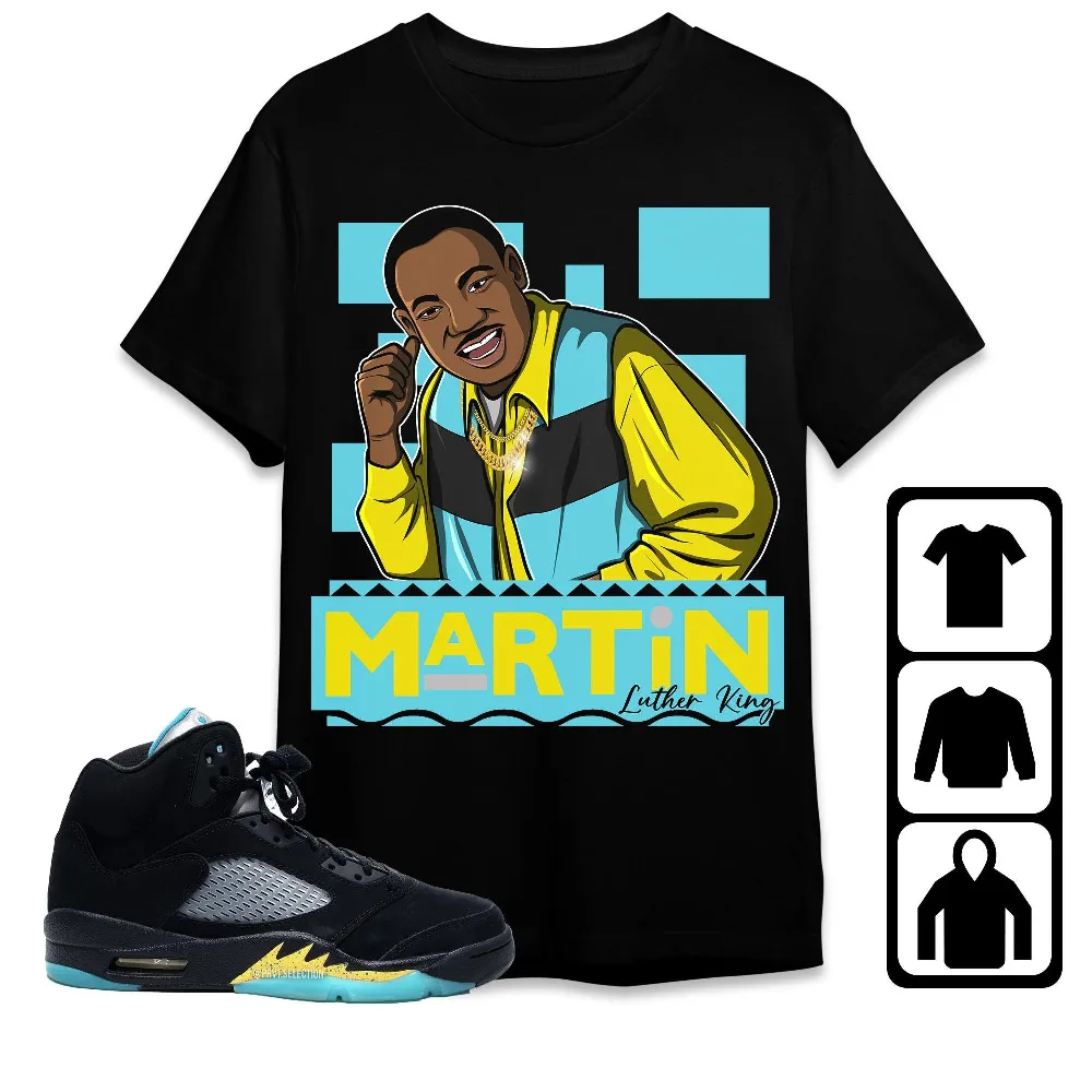 Inktee Store - Jordan 5 Aqua Unisex T-Shirt - Martin Luther King - Sneaker Match Tees Image