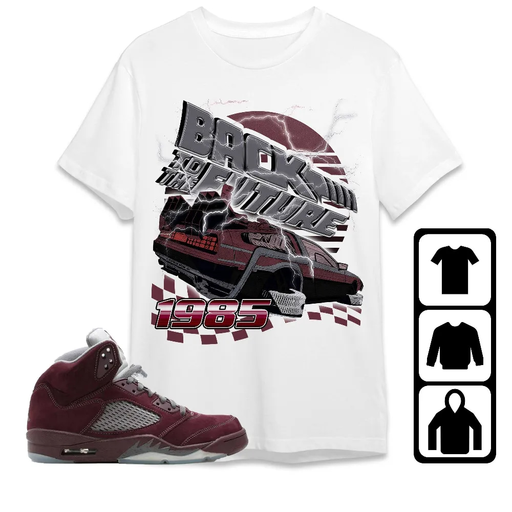 Inktee Store - Jordan 5 Burgundy Unisex T-Shirt - The Future Car - Sneaker Match Tees Image