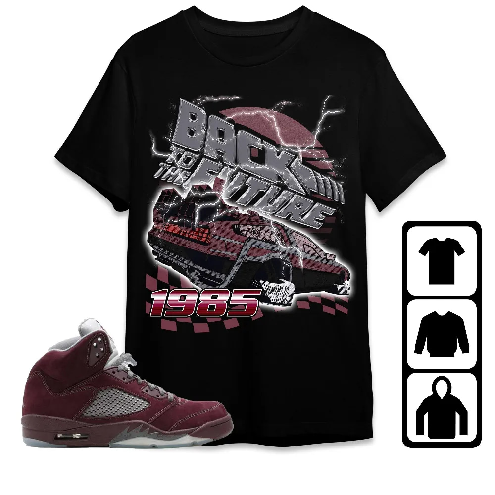 Inktee Store - Jordan 5 Burgundy Unisex T-Shirt - The Future Car - Sneaker Match Tees Image