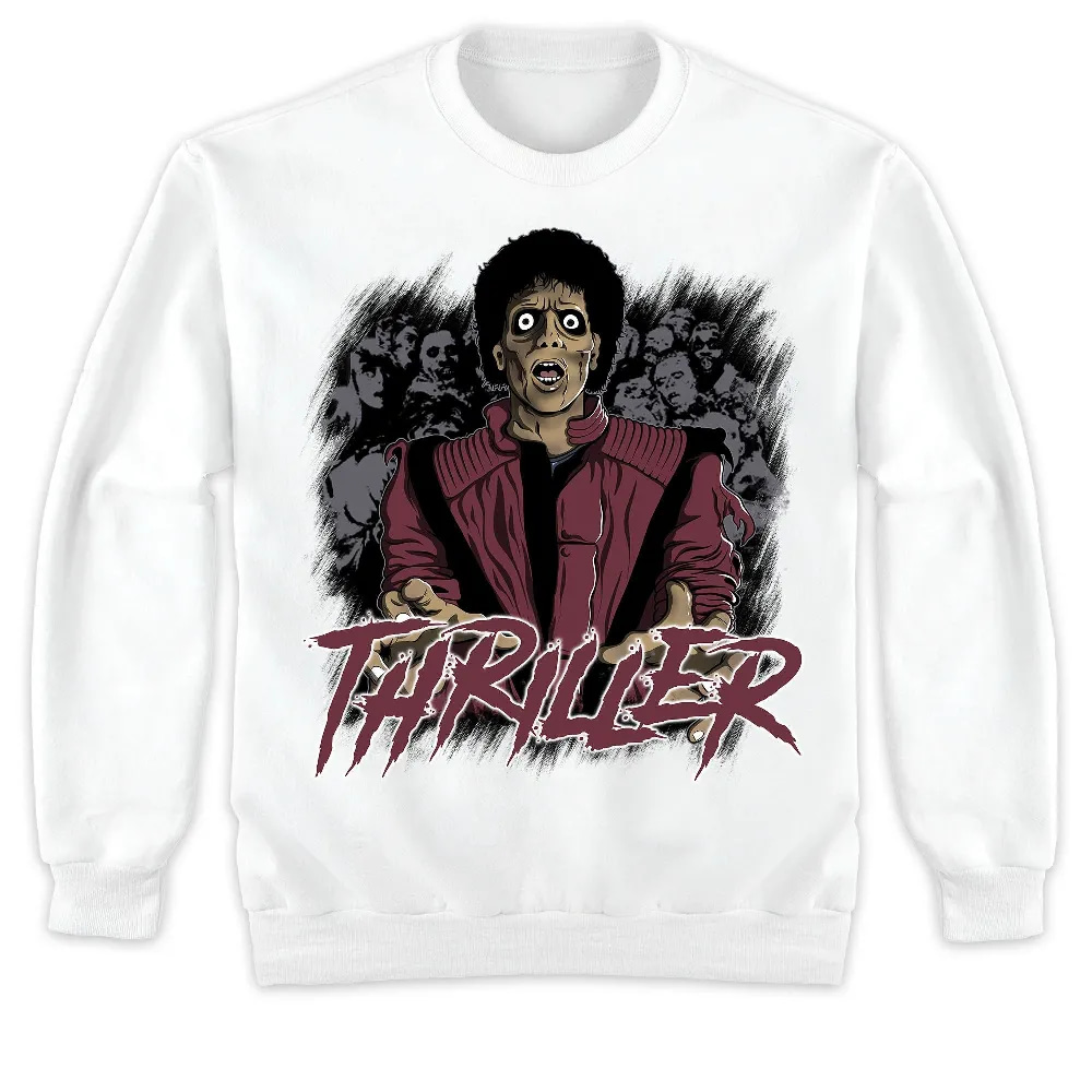 Inktee Store - Jordan 5 Burgundy Unisex T-Shirt - Thriller - Sneaker Match Tees Image