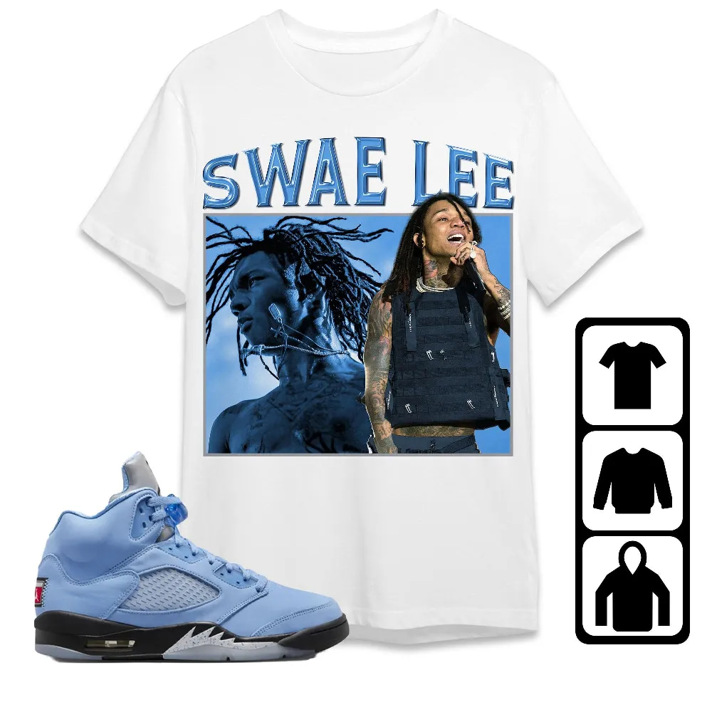 Inktee Store - Jordan 5 University Blue Unisex T-Shirt - Swae Lee - Sneaker Match Tees Image