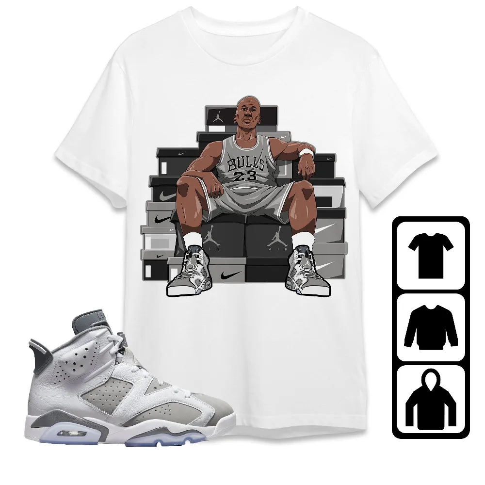 Inktee Store - Jordan 6 Cool Grey Unisex T-Shirt - Mj Sneaker - Sneaker Match Tees Image