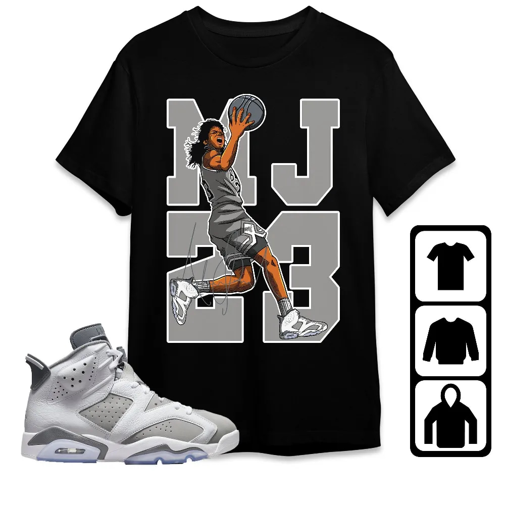 Inktee Store - Jordan 6 Cool Grey Unisex T-Shirt - Best Goat Mj - Sneaker Match Tees Image