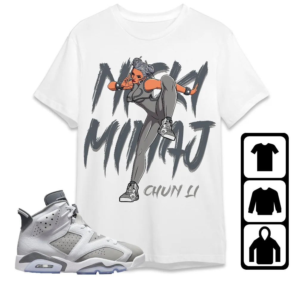 Inktee Store - Jordan 6 Cool Grey Unisex T-Shirt - Nicki Fighter - Sneaker Match Tees Image