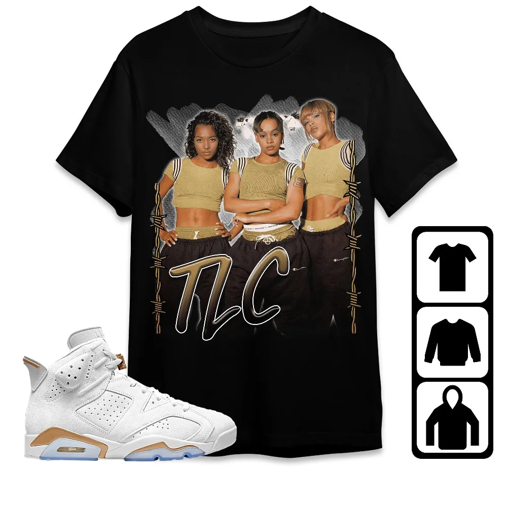 Inktee Store - Jordan 6 Craft Celestial Gold Unisex T-Shirt - Tlc Band - Sneaker Match Tees Image