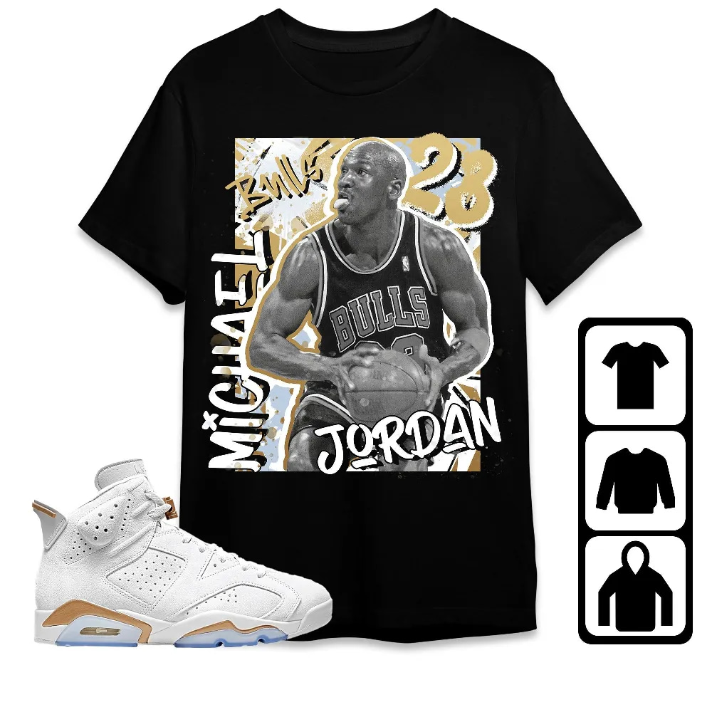 Inktee Store - Jordan 6 Craft Celestial Gold Unisex T-Shirt - Mj Graphic - Sneaker Match Tees Image