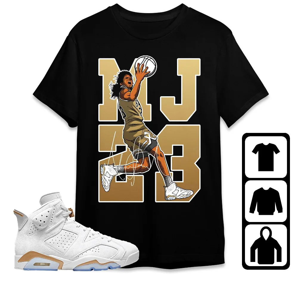 Inktee Store - Jordan 6 Craft Celestial Gold Unisex T-Shirt - Best Goat Mj - Sneaker Match Tees Image