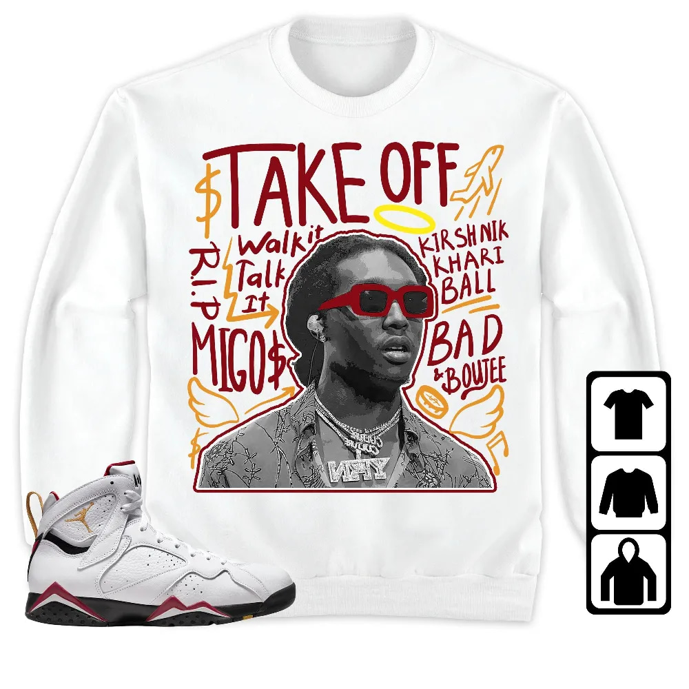 Inktee Store - Jordan 7 Cardinal Unisex T-Shirt - Take Off - Sneaker Match Tees Image