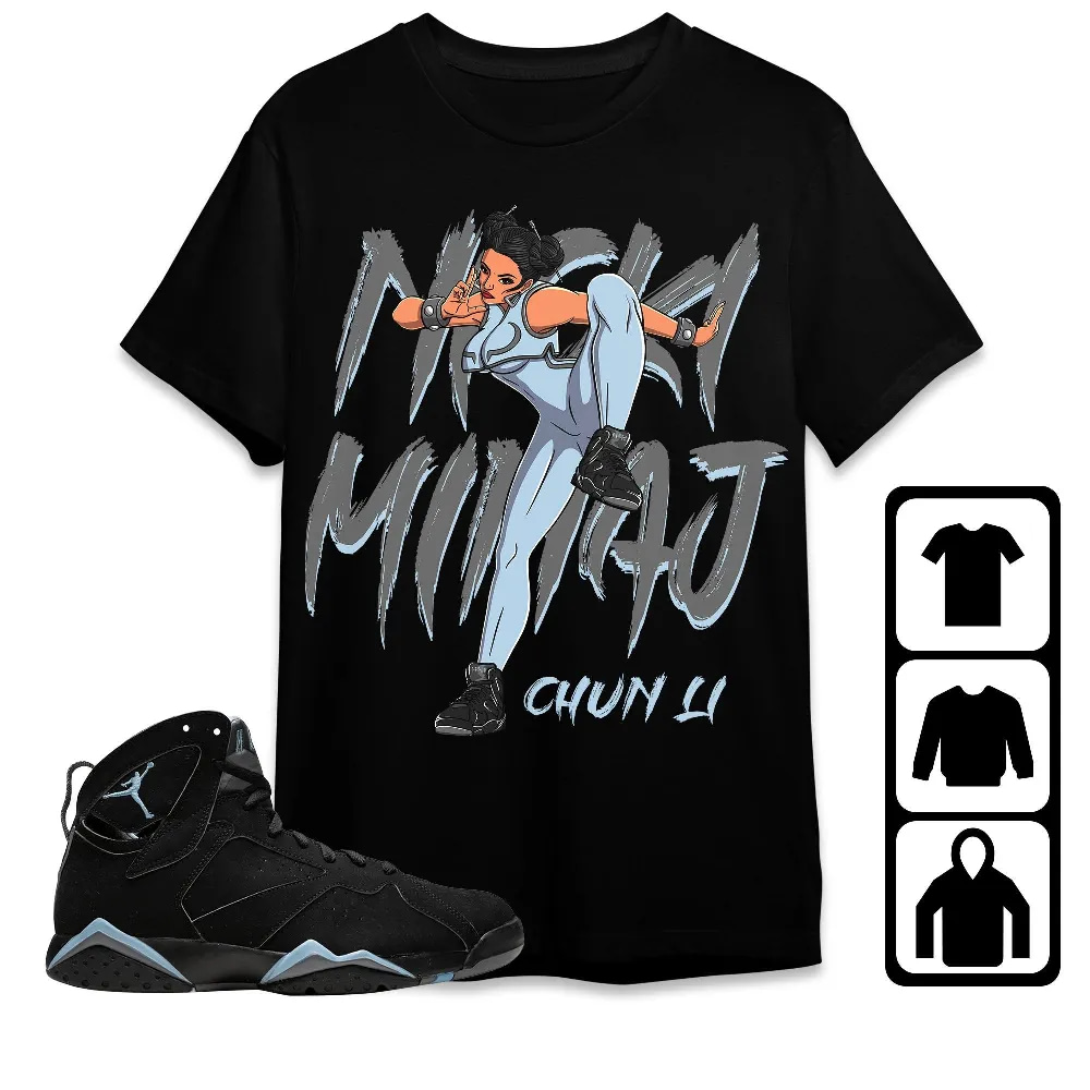 Inktee Store - Jordan 7 Chambray Unisex T-Shirt - Nicki Fighter - Sneaker Match Tees Image