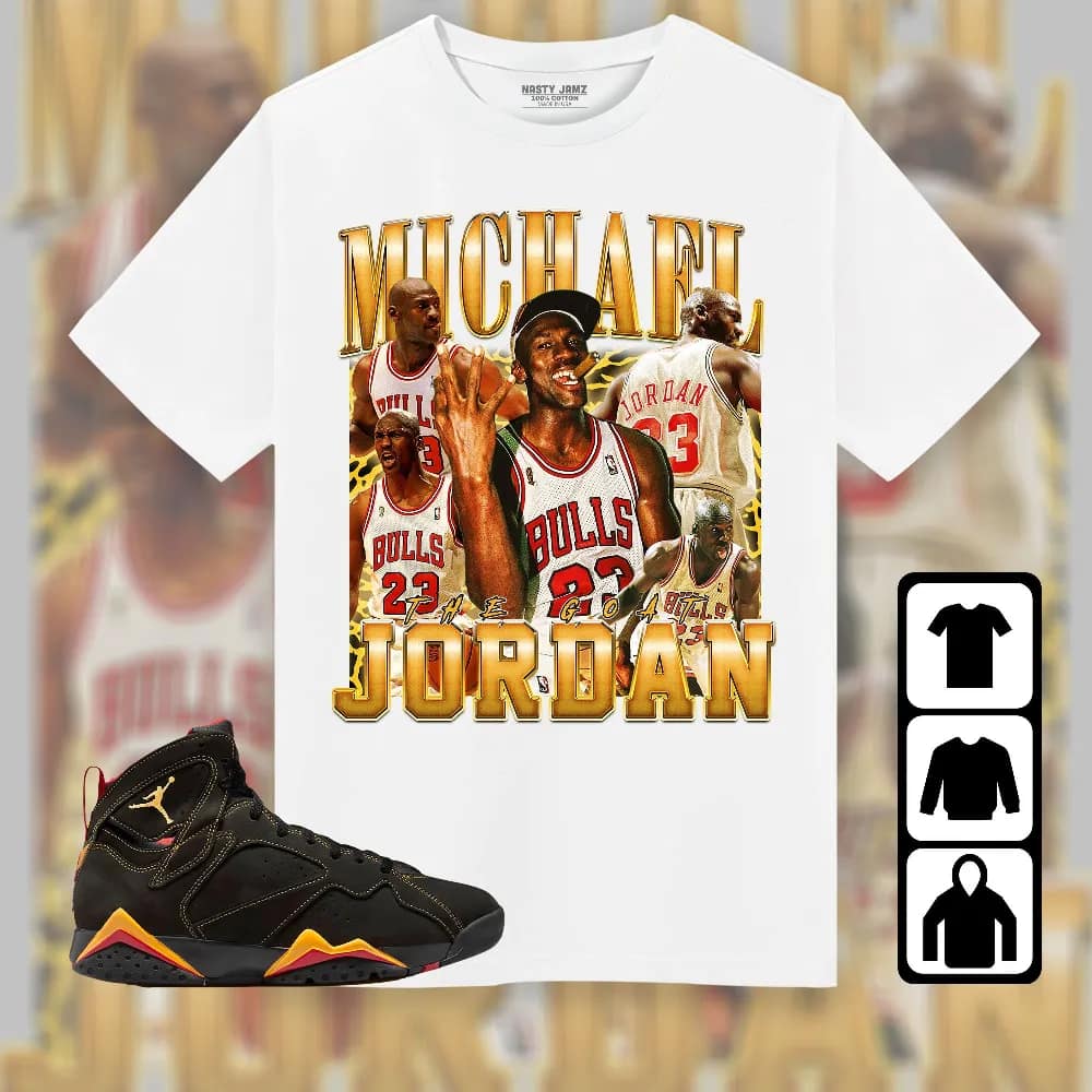 Inktee Store - Jordan 7 Retro Citrus Unisex T-Shirt - The Goat Mj - Vintage Sneaker Match Tees Image