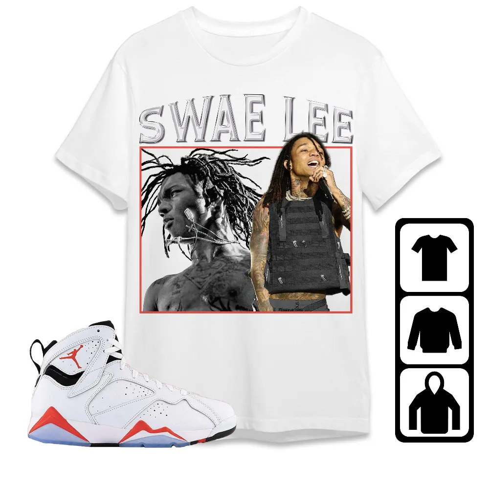 Inktee Store - Jordan 7 White Infrared Unisex T-Shirt - Swae Lee - Sneaker Match Tees Image