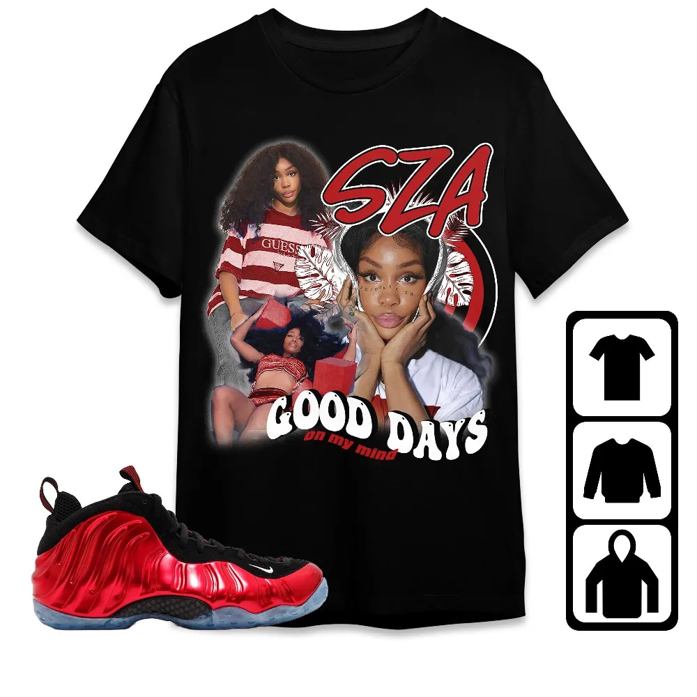 Inktee Store - Posite One Metallic Red Unisex T-Shirt - Sza Good Days - Sneaker Match Tees Image