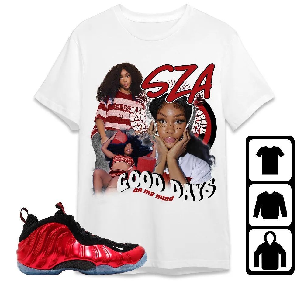 Inktee Store - Posite One Metallic Red Unisex T-Shirt - Sza Good Days - Sneaker Match Tees Image