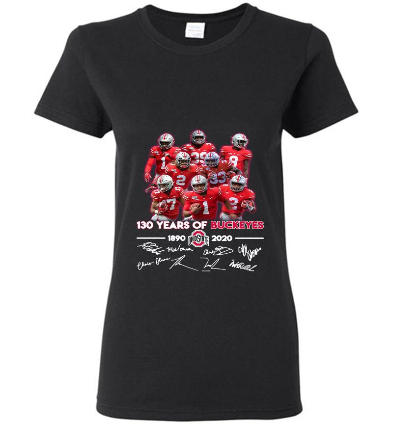 130Th Years Of Ohio State Buckeyes 1890-2020 Signature Womens T-Shirt