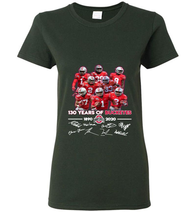 Inktee Store - 130Th Years Of Ohio State Buckeyes 1890-2020 Signature Womens T-Shirt Image