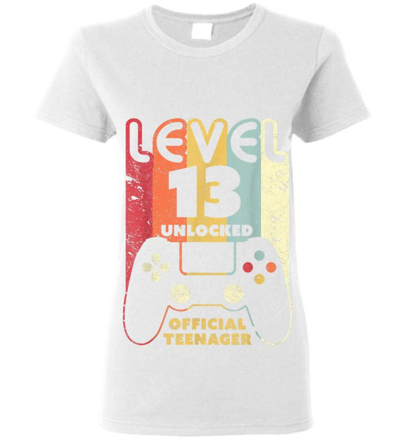 Inktee Store - 13Th Birthday . Level 13 Unlocked, Official Nager Womens T-Shirt Image