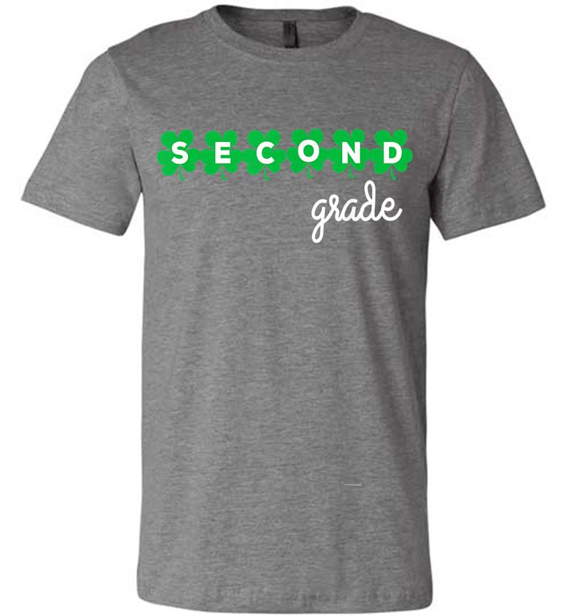 Inktee Store - 2Nd Grade Teacher Shamrock St. Patricks Day Premium T-Shirt Image