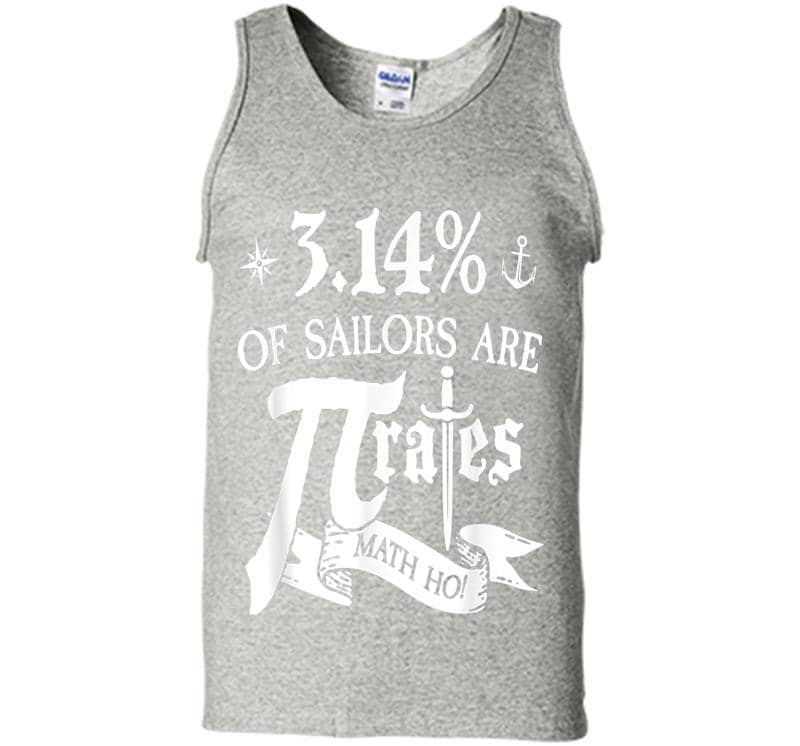 3.14% Of Sailors Are Pirates Funny Math Geek Pi Day Mens Tank Top