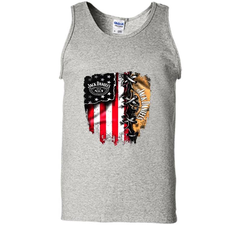 4Th Of Independence Day Jack Daniels Whiskey American Flag Mens Tank Top