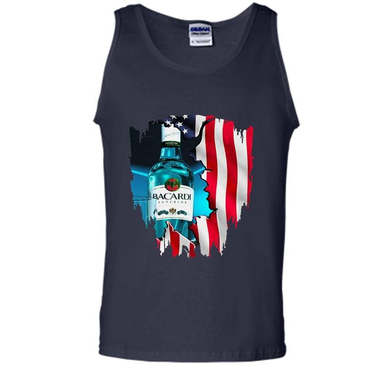 Inktee Store - 4Th Of July Independence Day Bacardi Superior Wine Mens Tank Top Image