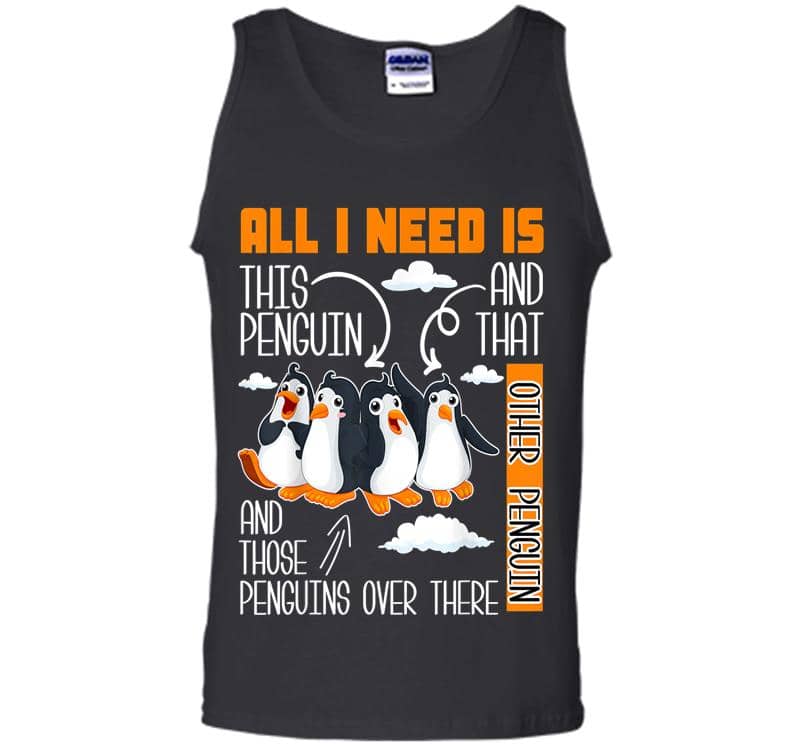 Inktee Store - All I Need Is This Penguin And That Other Penguin Cute Mens Tank Top Image
