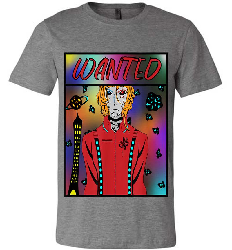 Inktee Store - Anime Alien Wanted Poster Throughout The Galaxy Premium T-Shirt Image