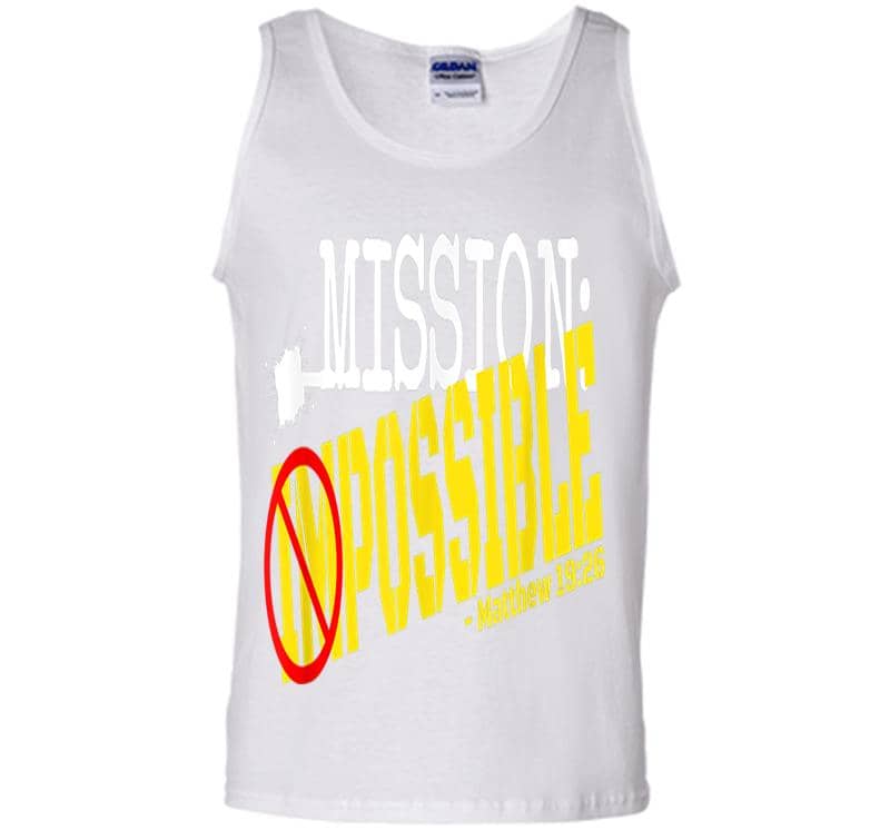 Inktee Store - Anything Possible With God Religious Mens Tank Top Image