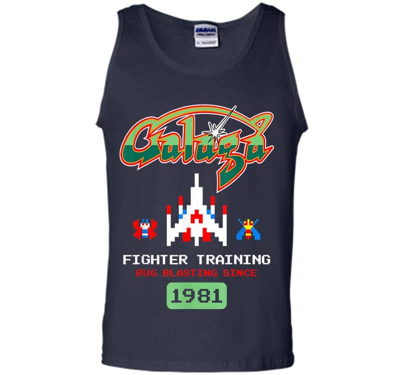 Inktee Store - Arcade Galaga Video Game Retro Vintage 80S Invader Space Mens Tank Top Image