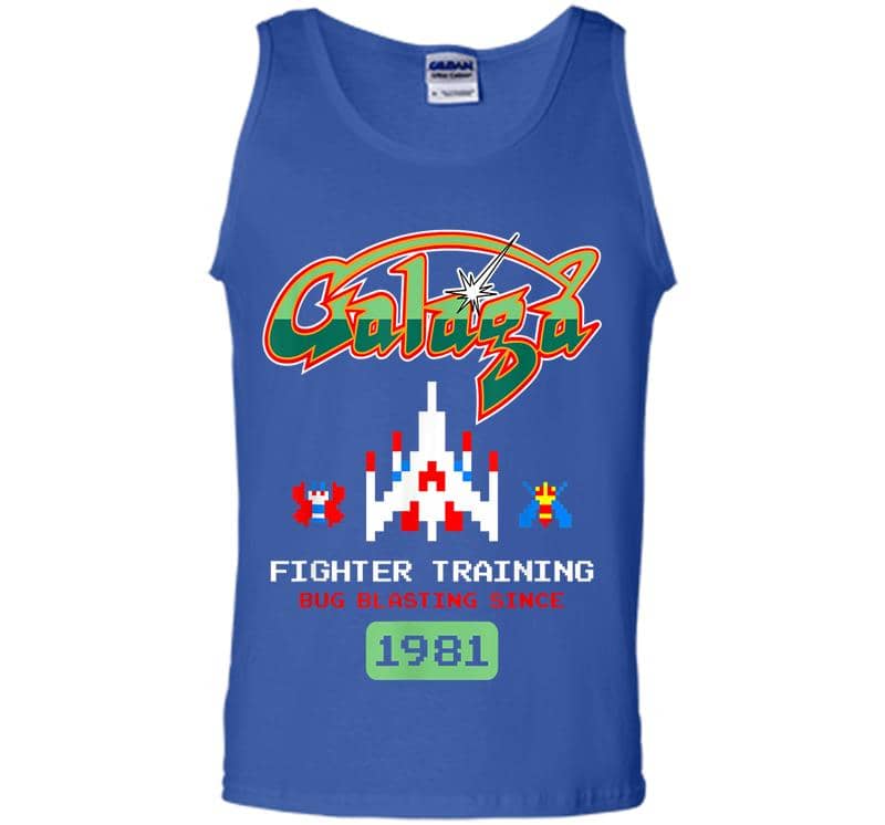 Inktee Store - Arcade Galaga Video Game Retro Vintage 80S Invader Space Mens Tank Top Image
