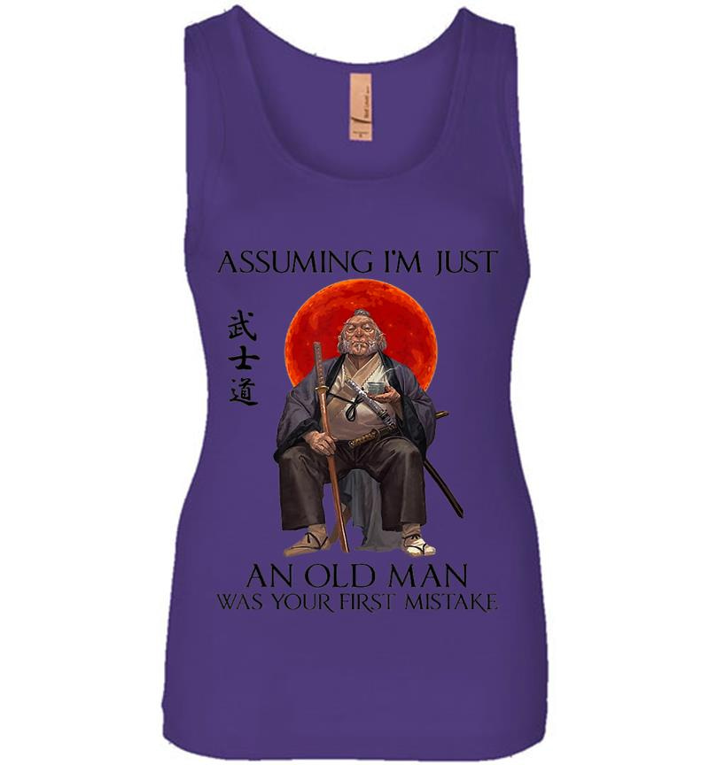 Inktee Store - Assuming I'M Just An Old Man Was Your First Mistake Womens Jersey Tank Top Image