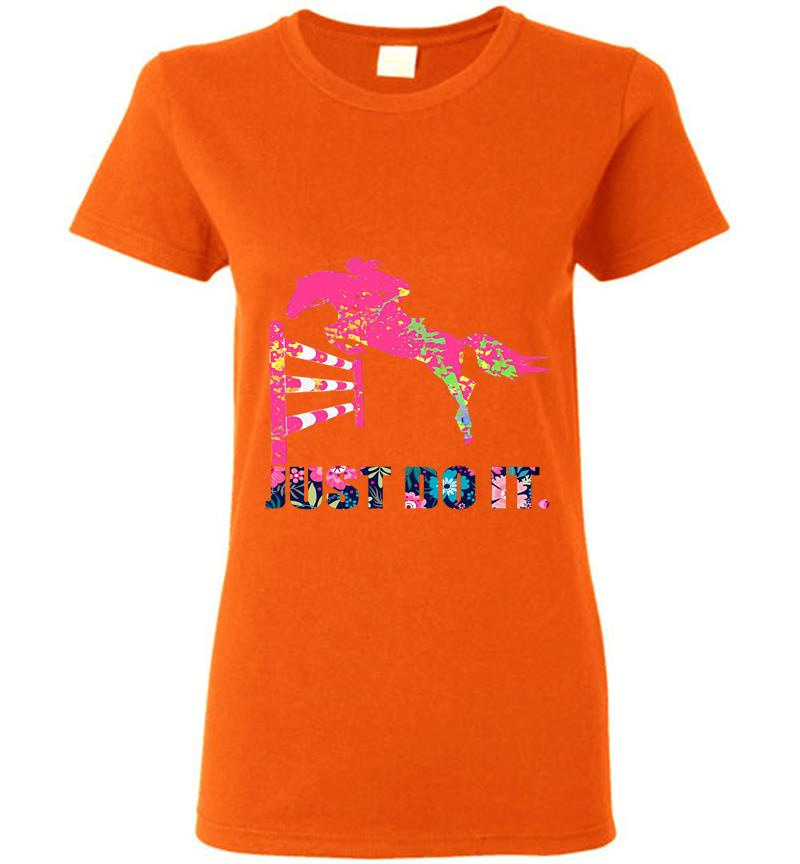 Inktee Store - Athlete Horse Racing Just Do I Womens T-Shirt Image