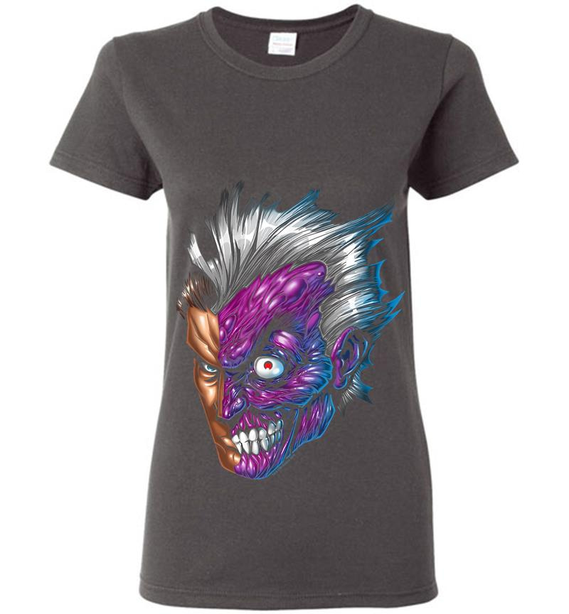 Inktee Store - Batman Two-Face Just Face Womens T-Shirt Image