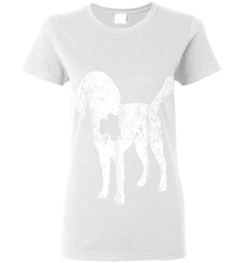 Inktee Store - Beagle Irish Clover St Patrick Day Dog Womens T-Shirt Image