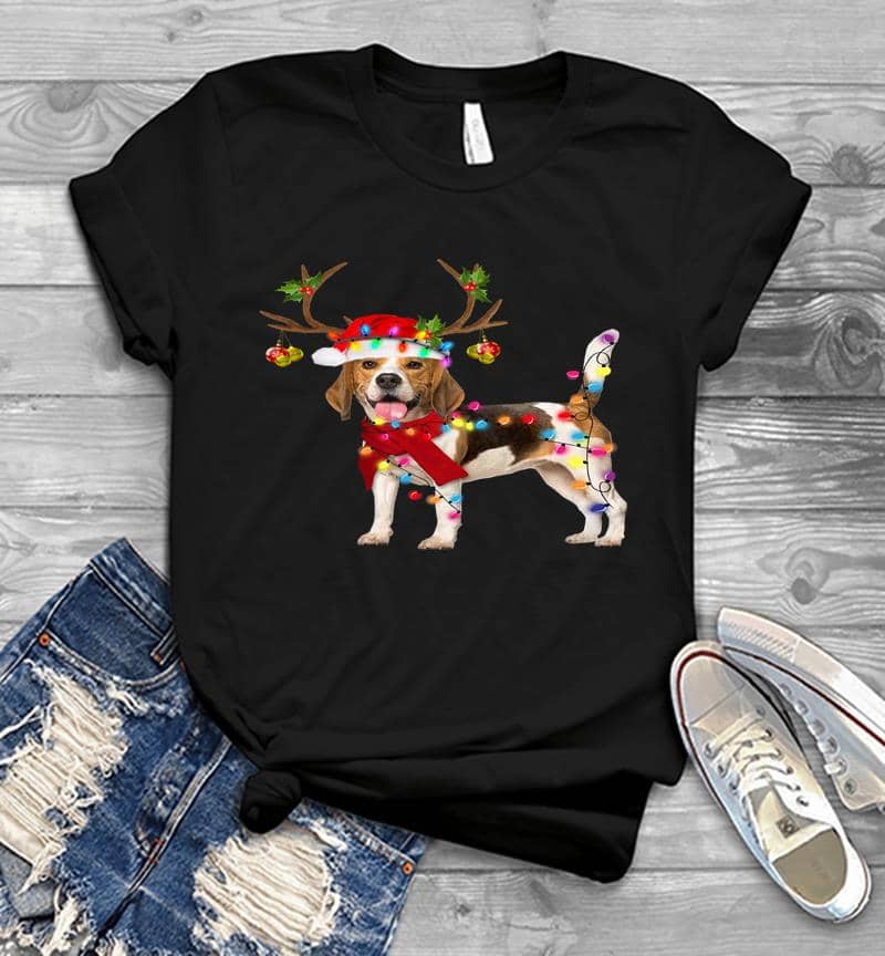 Beagle Reindeer Christmas Mens T-Shirt