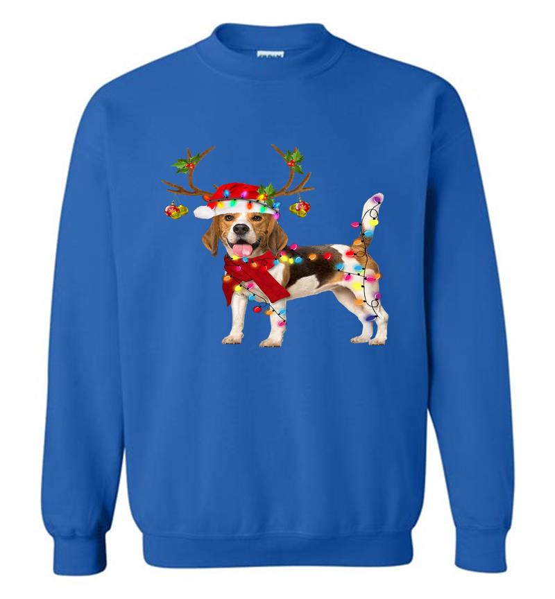 Inktee Store - Beagle Reindeer Christmas Sweatshirt Image