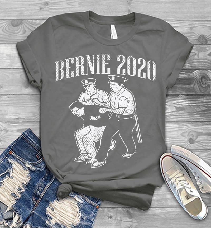 Inktee Store - Bernie 2020 Arrest Protest Demonstration Sanders President Mens T-Shirt Image