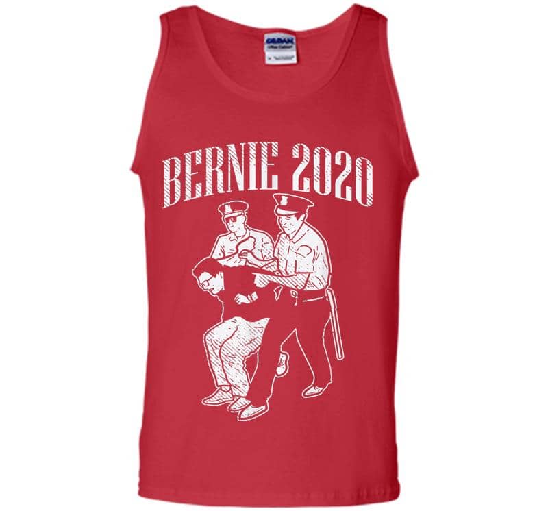 Inktee Store - Bernie 2020 Arrest Protest Demonstration Sanders President Mens Tank Top Image