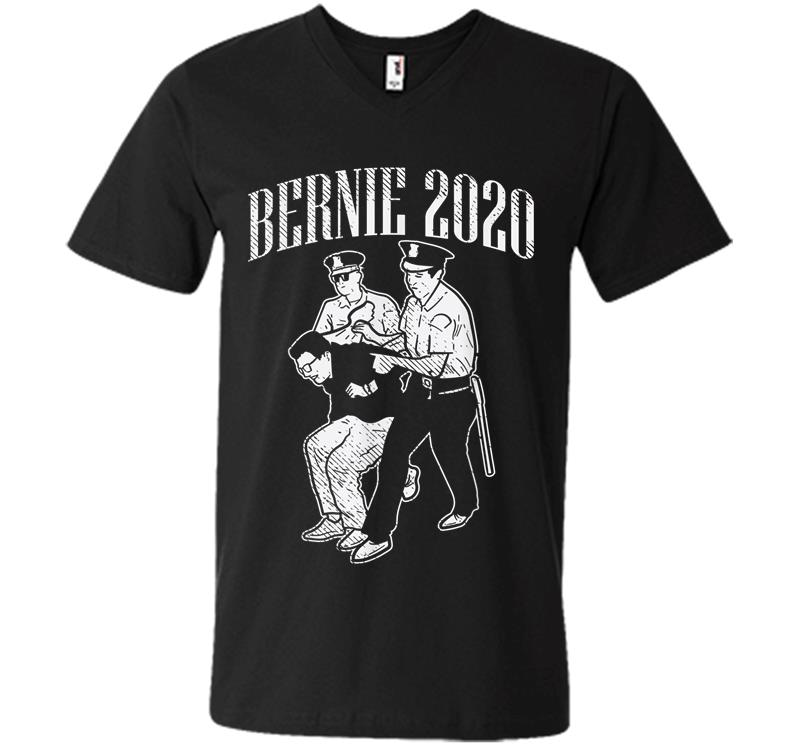 Bernie 2020 Arrest Protest Demonstration Sanders President V-Neck T-Shirt