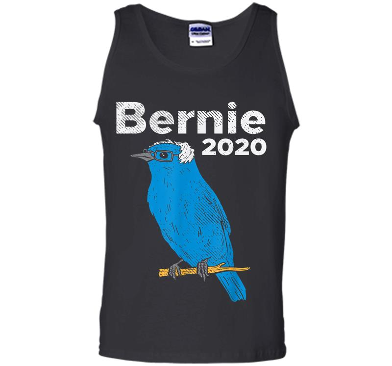 Inktee Store - Bernie 2020 Blue Bird Sanders Funny 2020 Election President Mens Tank Top Image