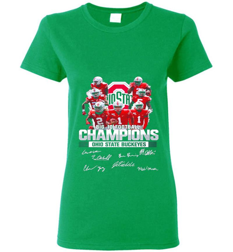 Inktee Store - Big 10 Football Ohio State Buckeyes Players Signatures Womens T-Shirt Image