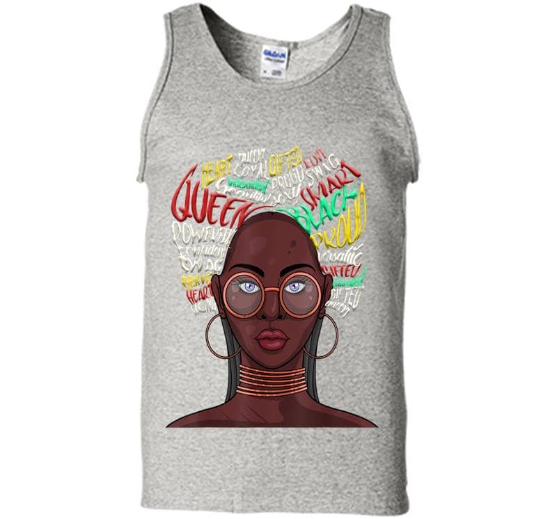 Black Queen For African American Natural Afro Mens Tank Top