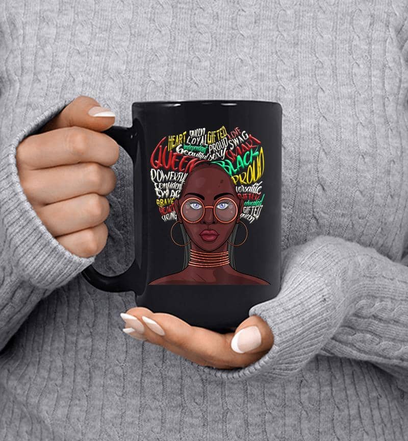 Black Queen For African American Natural Afro Mug