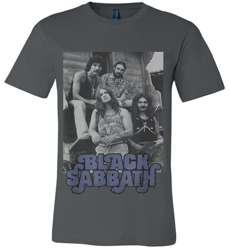 Black Sabbath Official B&Amp;W Band Photo Premium T-Shirt
