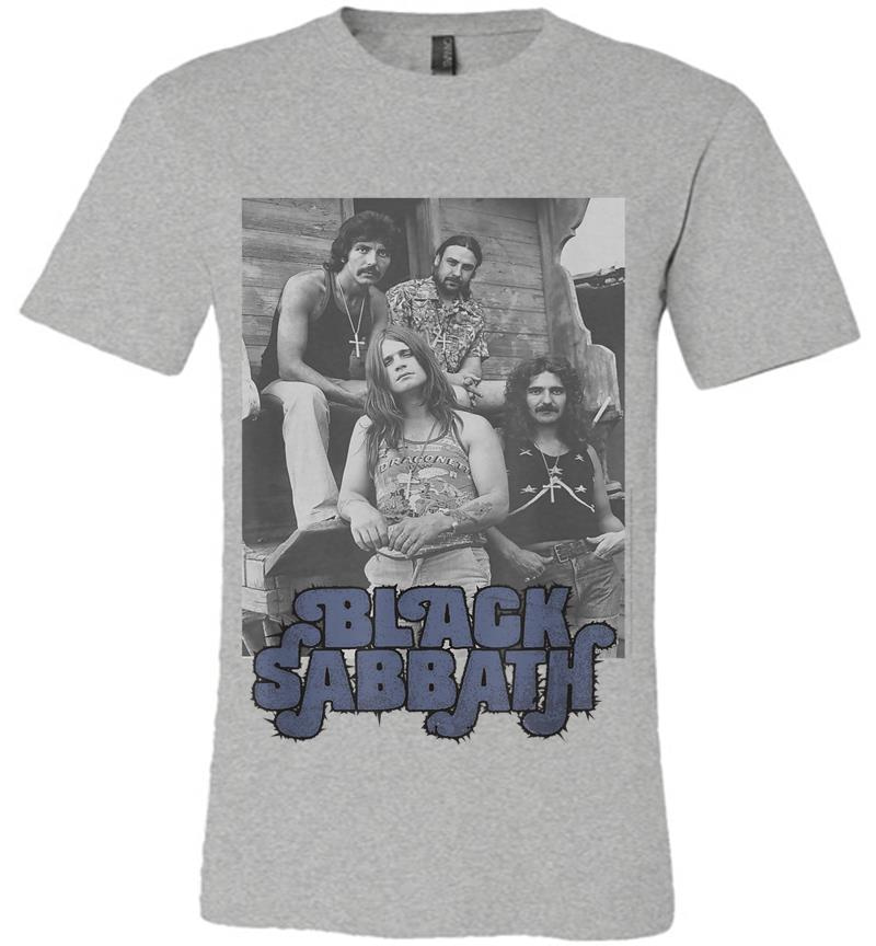 Inktee Store - Black Sabbath Official B&Amp;W Band Photo Premium T-Shirt Image