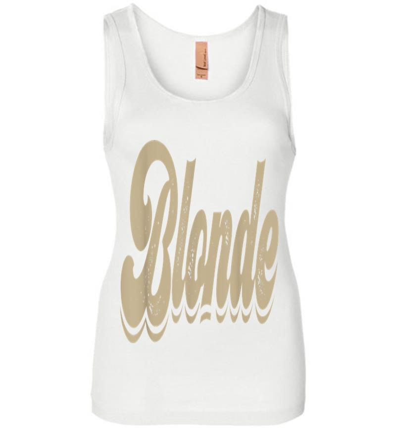 Inktee Store - Blonde Hair Color Babe Womens Jersey Tank Top Image