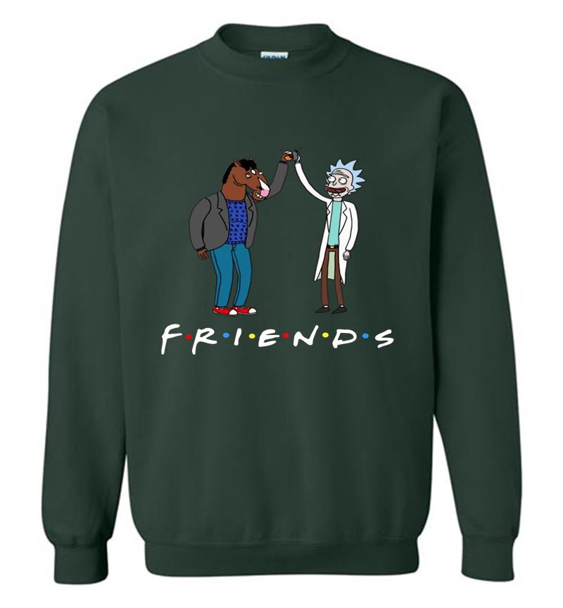 Inktee Store - Bojack Horseman And Rick Morty Is Friends Tv Show Sweatshirt Image