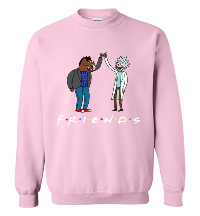 Inktee Store - Bojack Horseman And Rick Morty Is Friends Tv Show Sweatshirt Image
