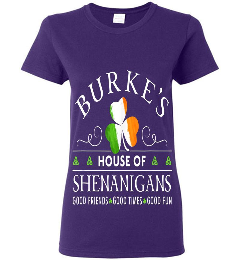 Inktee Store - Burke House Of Shenanigans St Patricks Day Womens T-Shirt Image