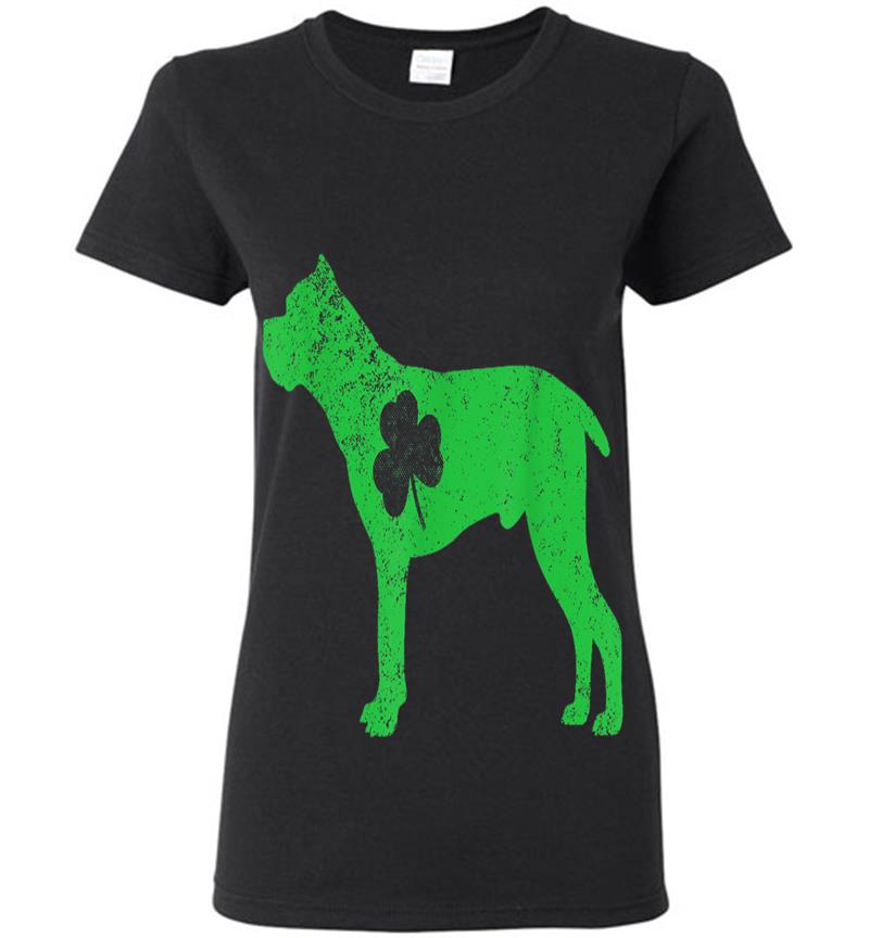 Cane Corso Irish Clover St Patrick Day Leprechaun Dog S Womens T-Shirt