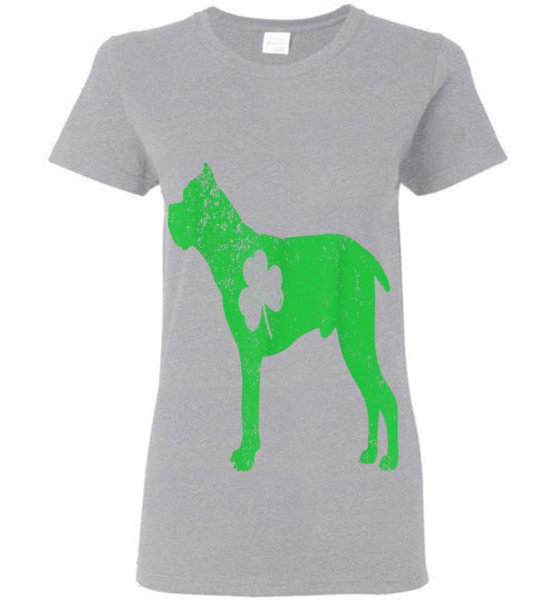 Inktee Store - Cane Corso Irish Clover St Patrick Day Leprechaun Dog S Womens T-Shirt Image